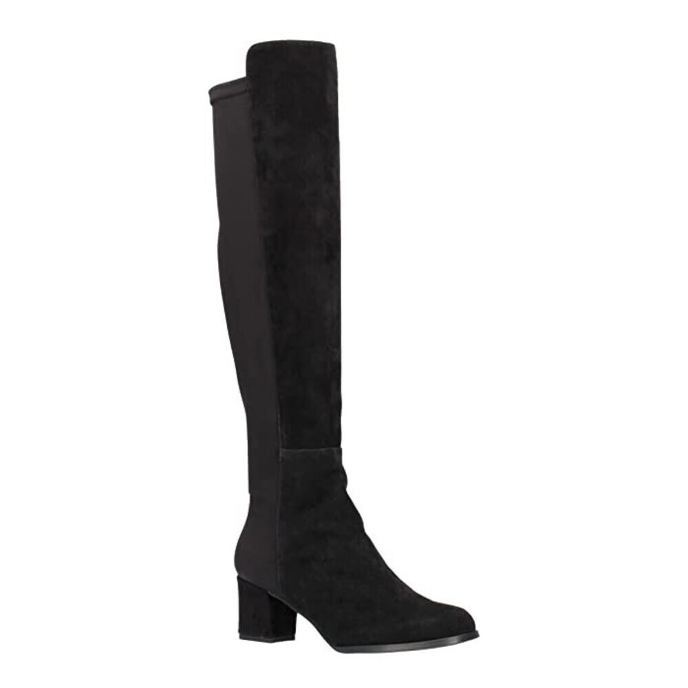 L'Amour Des Pieds Preeya Boots Women's 7.5 Black Suede Pull On Knee High ZPO3505